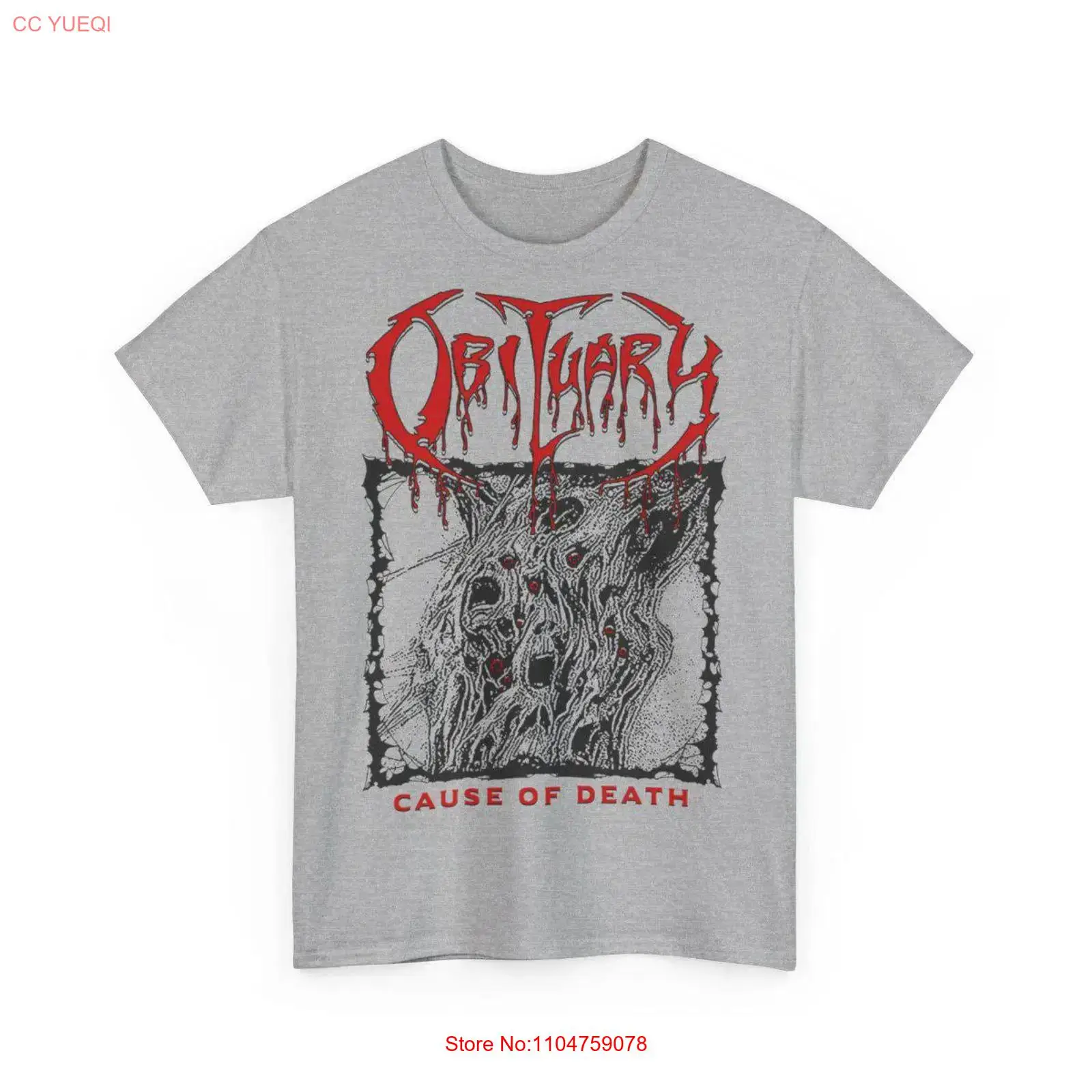 Vintage Fashion Obituaries - OBITUARY T-Shirt mit Vintage-Design, Vintage-Washed-Stil, Herrenmode-Oberteil