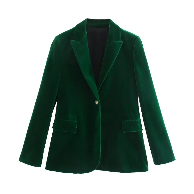 Velvet Blazer Vintage - Elegante Samt Frauen Blazer Mode Büro