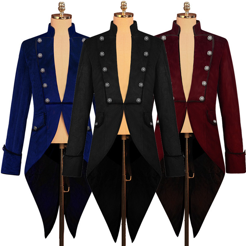 Velvet Blazer Vintage - 2025, neuer Halloween-Smoking aus Samtstoff für