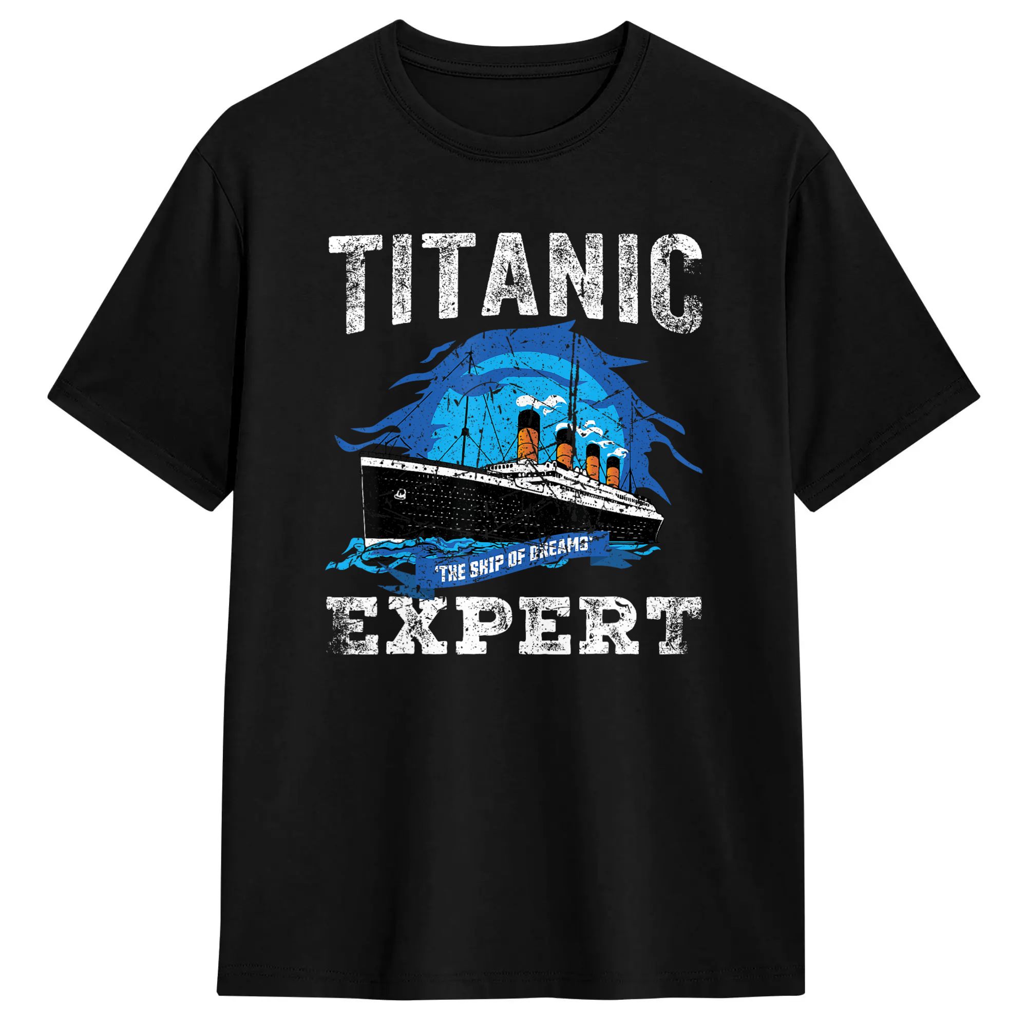 Vintage Fashion Expert - Übergroßes T-Shirt Vintage Titanic Expert Funny