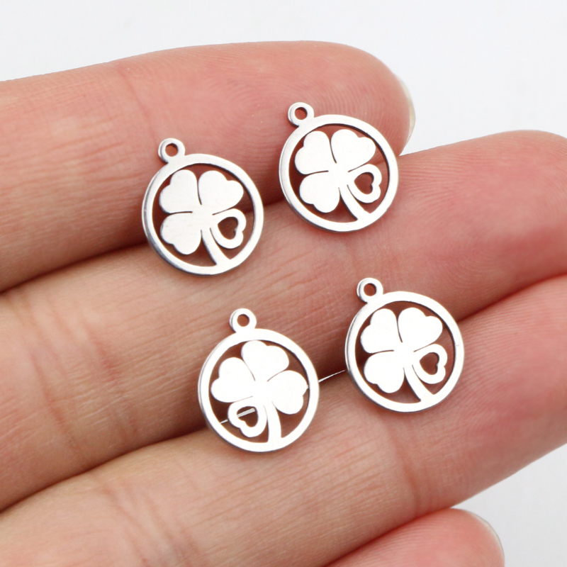 Vintage Fashion Jewelry Necklaces - 30 Stück 12x10mm Charms 316 Edelstahl