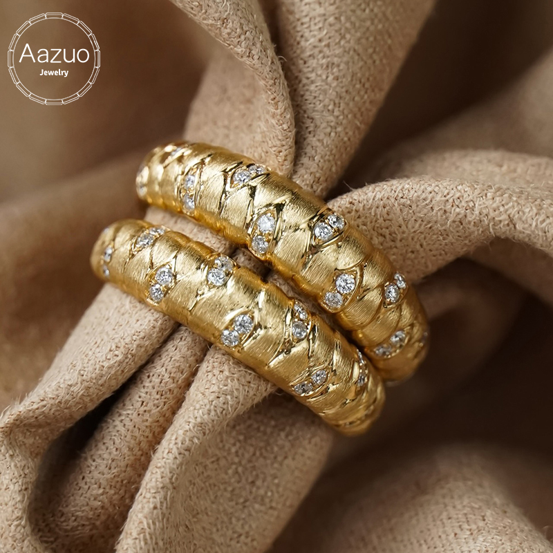 Vintage Fashion Rings For Women - Aazuo Feiner Schmuck, echtes 18-karätiges Gelbgold,
