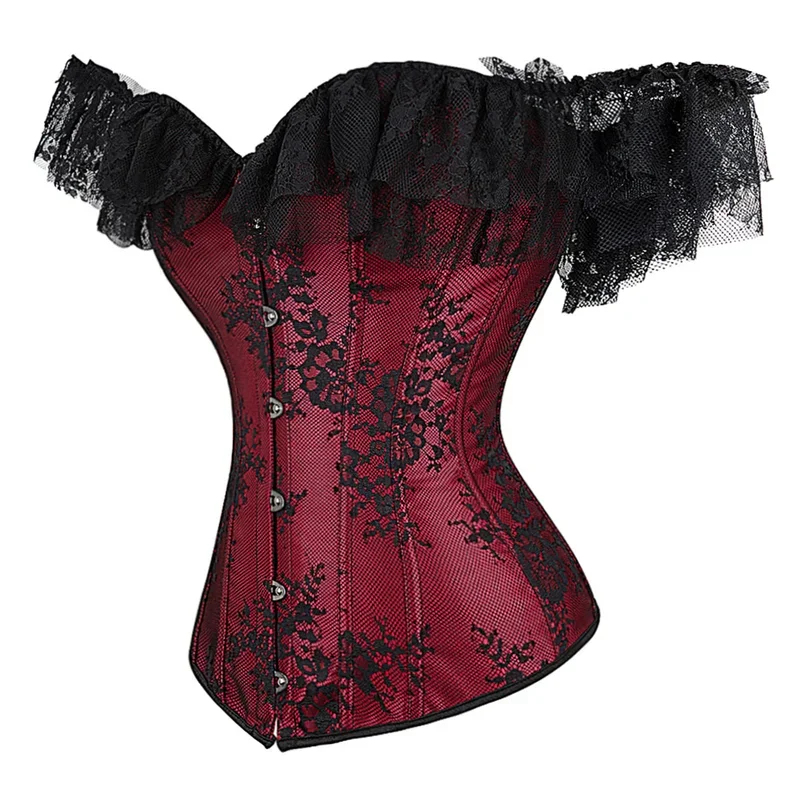 Vintage Fashion Retro Outfit - 2026 Damen-Korsett im Retro-Stil, Jacquard-Bustier mit