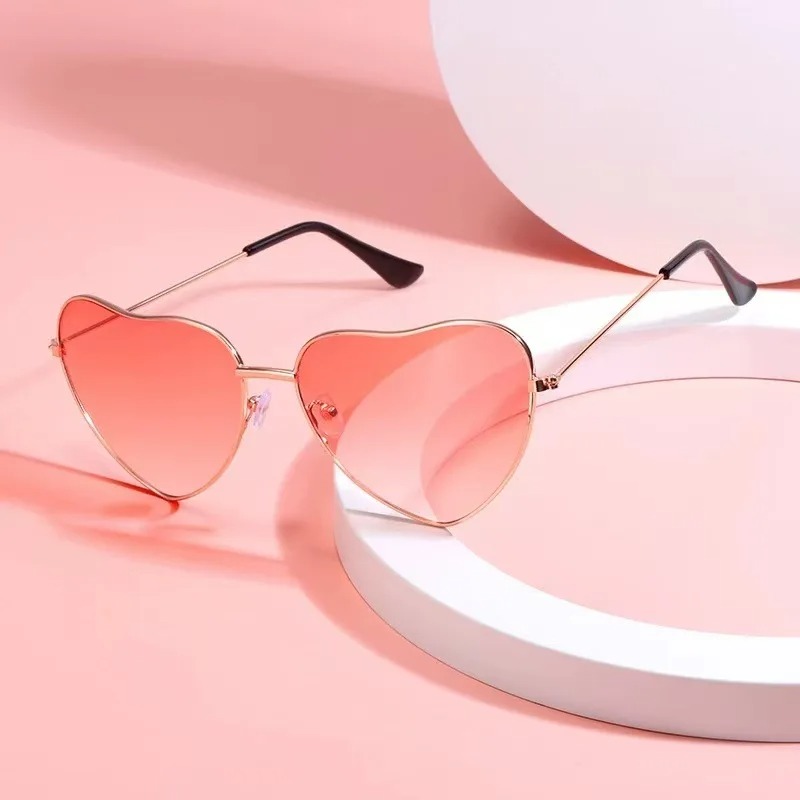 Vintage Fashion Glasses - Modische herzförmige Metall-Sonnenbrille, Vintage-Trend, Street-Shooting-Shades, modische