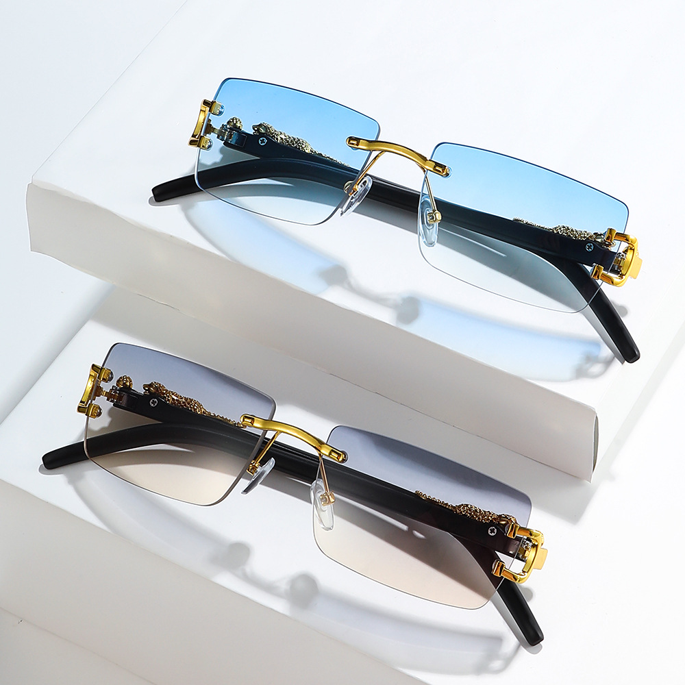 Vintage Fashion Glasses - 1 Stück Modische Vintage Randlose Sonnenbrille