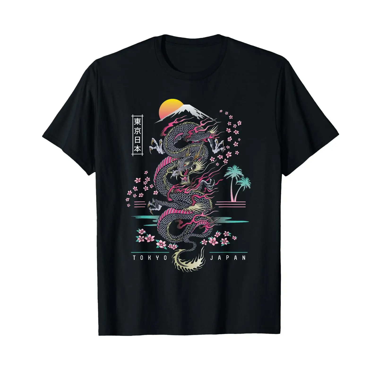 Vintage Fashion In Tokyo - Japanisches Tokyo Dragon Asian Retro 80er-Jahre-Stil-T-Shirt,