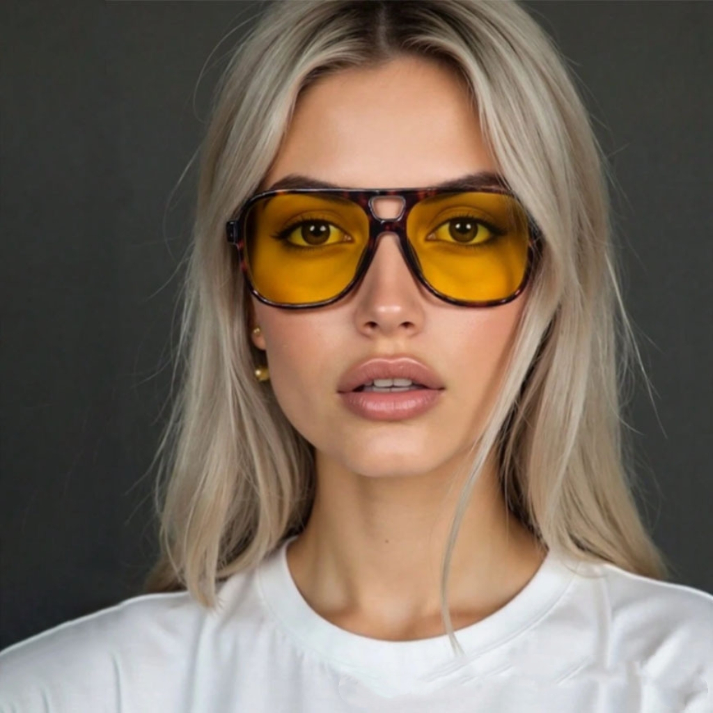 Vintage Fashion Glasses - Neue Vintage Klassische Designer-Doppelbrücken-Pilotensonnenbrille für Damen