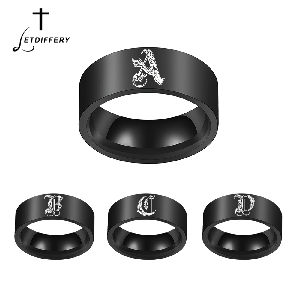 Vintage Fashion Rings For Women - Letdiffery Maßgeschneiderte gravierte Initialen A bis