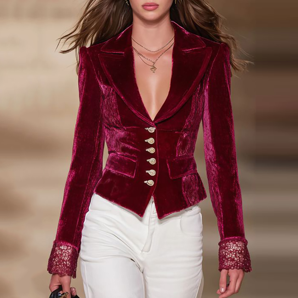 Eleganter Damen-Samtblazer in  – Velvet Blazer Vintage Bewertung und Preis