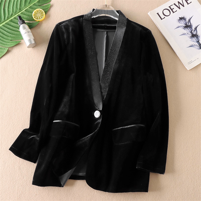 Herbst Winter Große Größe Vint – Velvet Blazer Vintage Bewertung und Preis