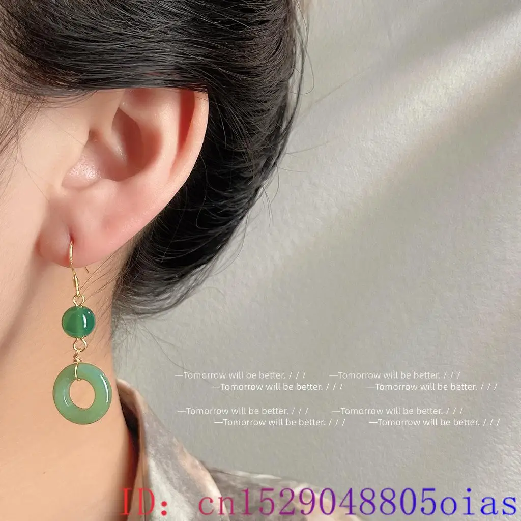 Grüne echte Jade Ring Ohrringe – Vintage Fashion Rings For Women Bewertung und Preis