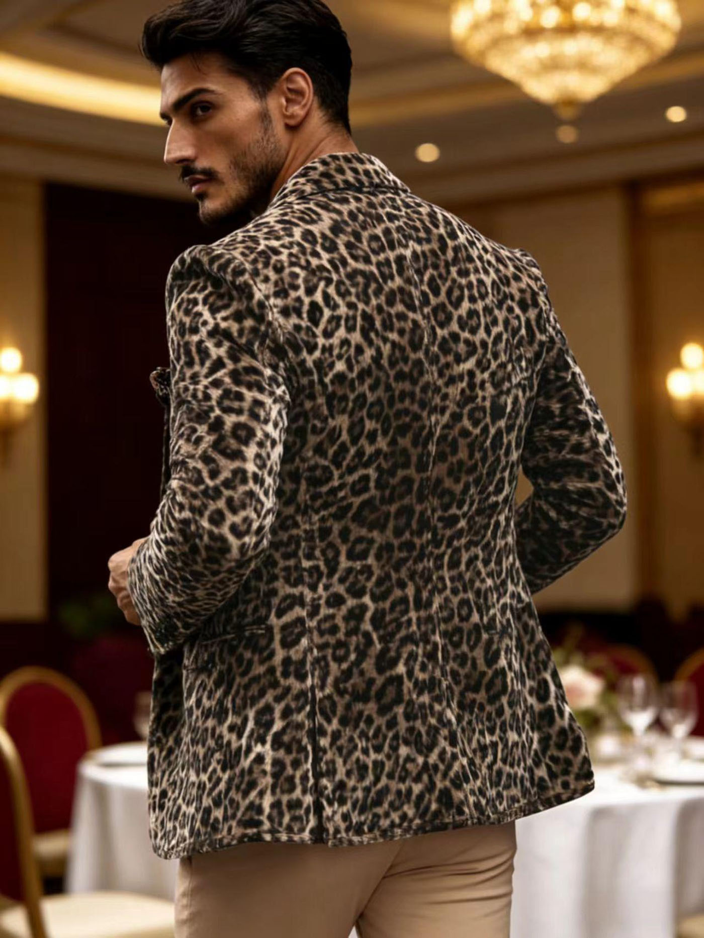Herren-Blazer mit Leopardenmus – Velvet Blazer Vintage Bewertung und Preis