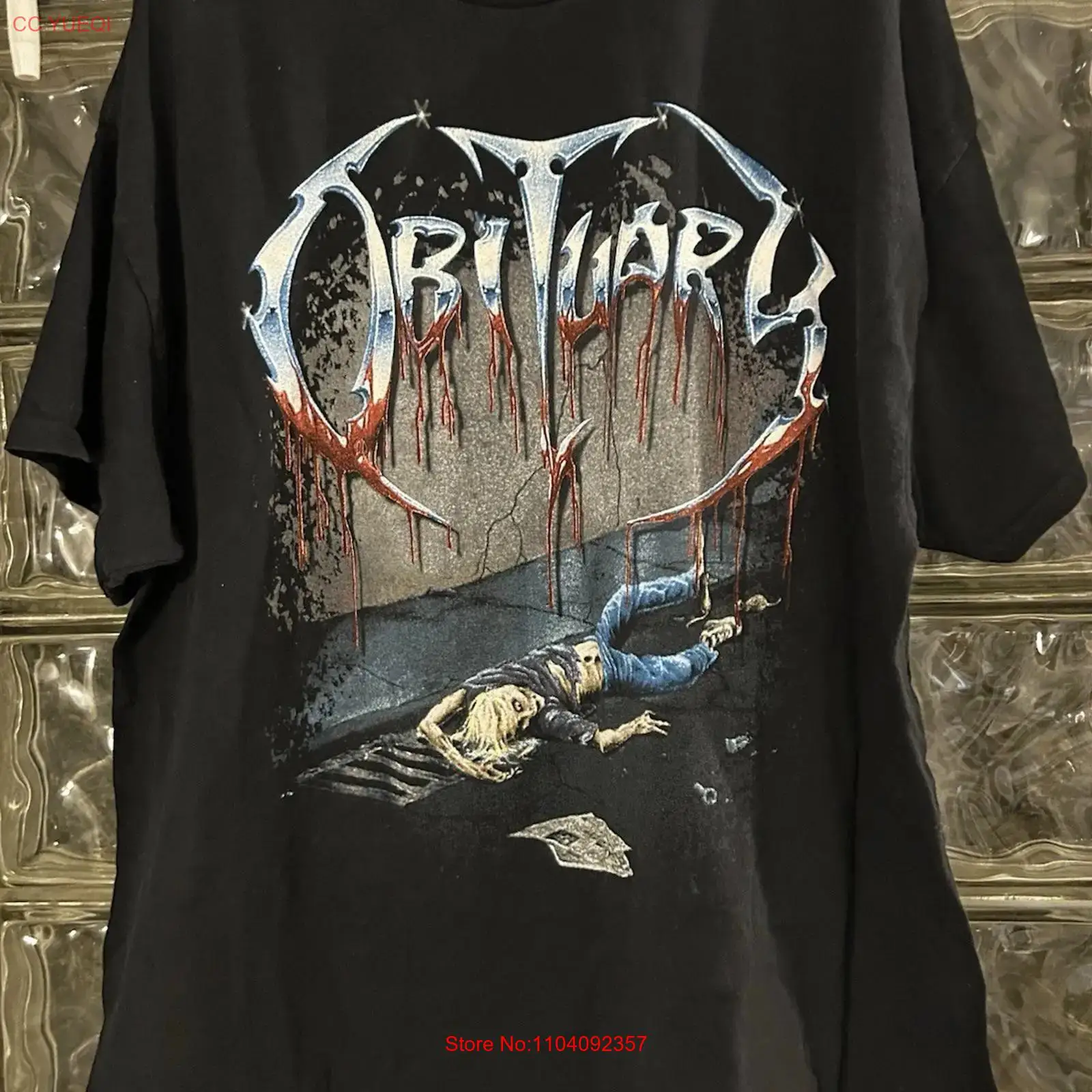 Obituary T-Shirt in Schwarz, R – Vintage Fashion Obituaries Bewertung und Preis
