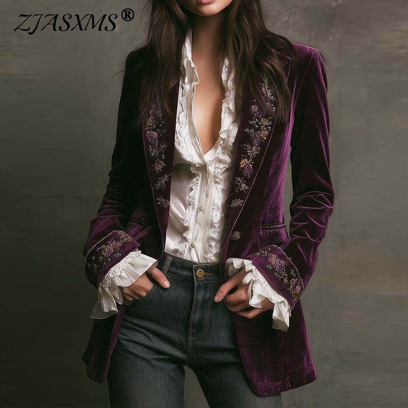 Neue Frauen Winter Mäntel und  – Velvet Blazer Vintage Bewertung und Preis