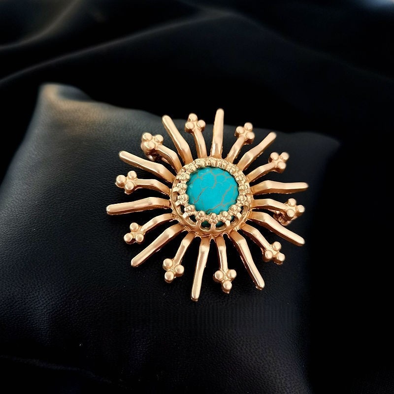 Vintage Gold Sonnenstrahlen-Br – Vintage Fashion Center Bewertung und Preis
