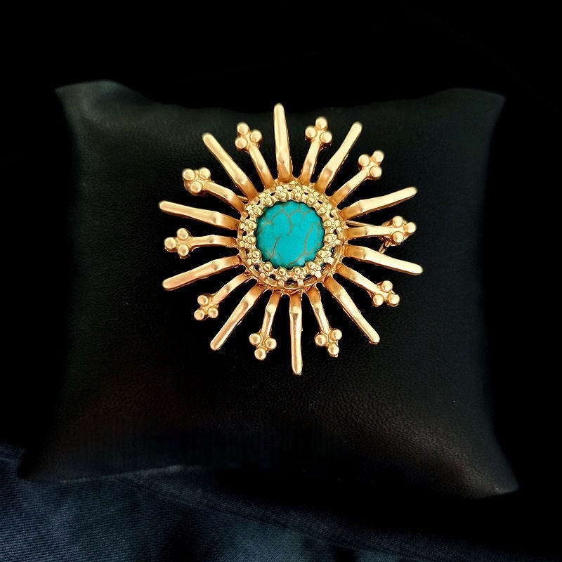 Vintage Gold Sonnenstrahlen-Br – Vintage Fashion Center Bewertung und Preis