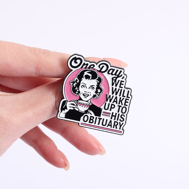 Dunkler Humor, Hausfrau-Anstec – Vintage Fashion Obituaries Bewertung und Preis