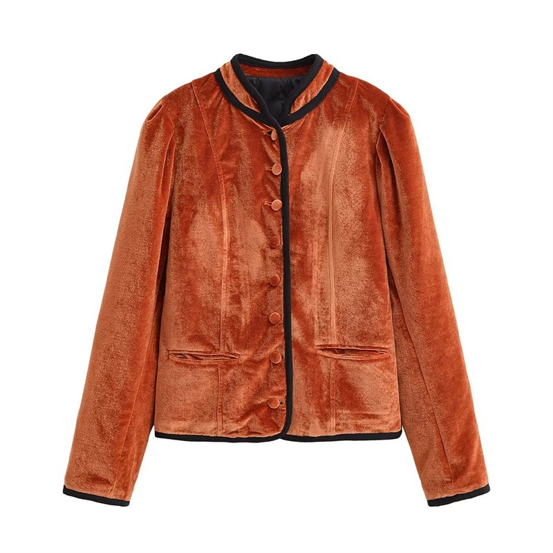 Stehkragen-Blazer mit Kontrast – Velvet Blazer Vintage Bewertung und Preis