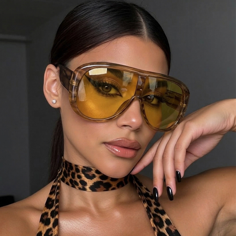 Übergroße One-Piece-Sonnenbril – Vintage Fashion Glasses Bewertung und Preis