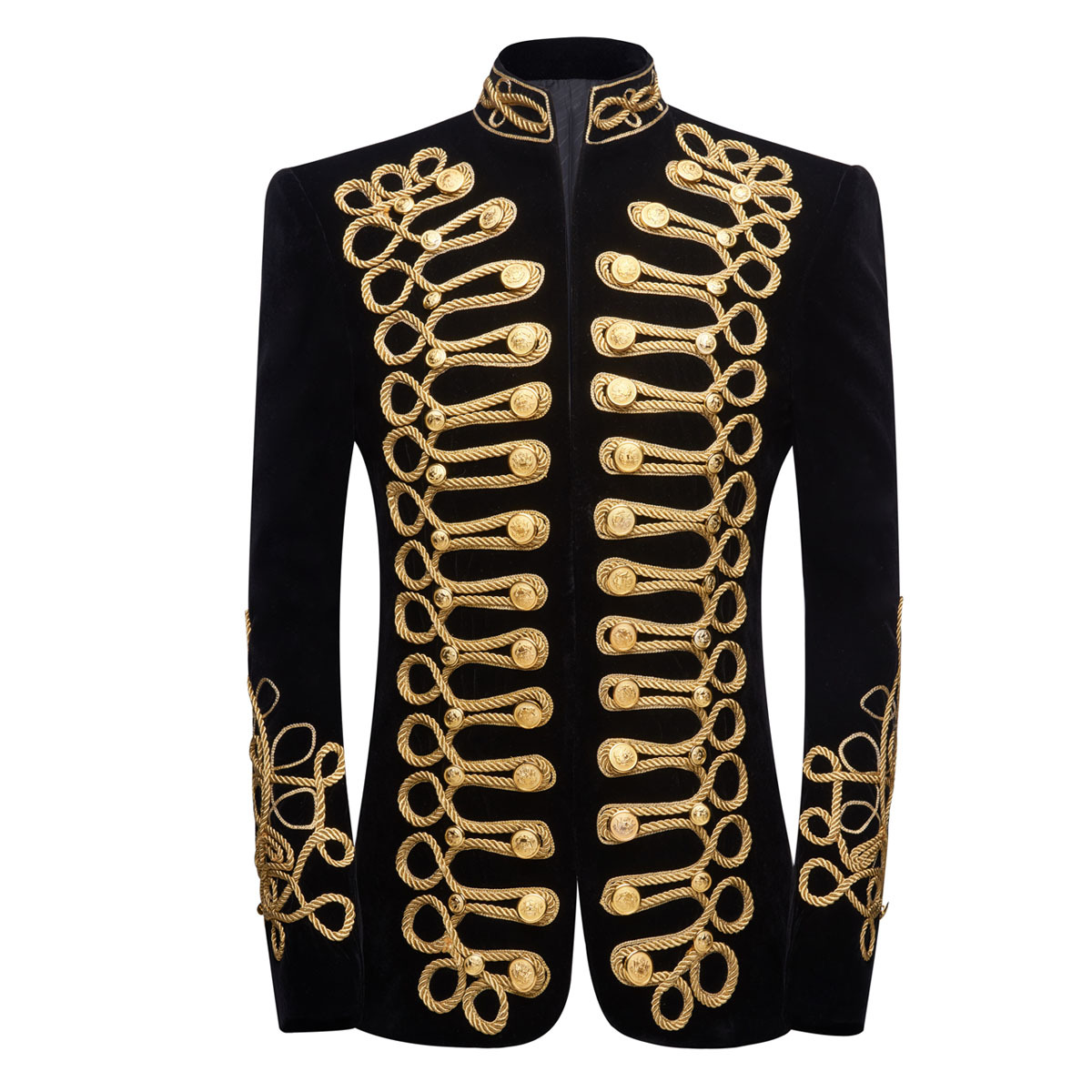 Herren Stehkragen Gold Schwarz – Velvet Blazer Vintage Bewertung und Preis